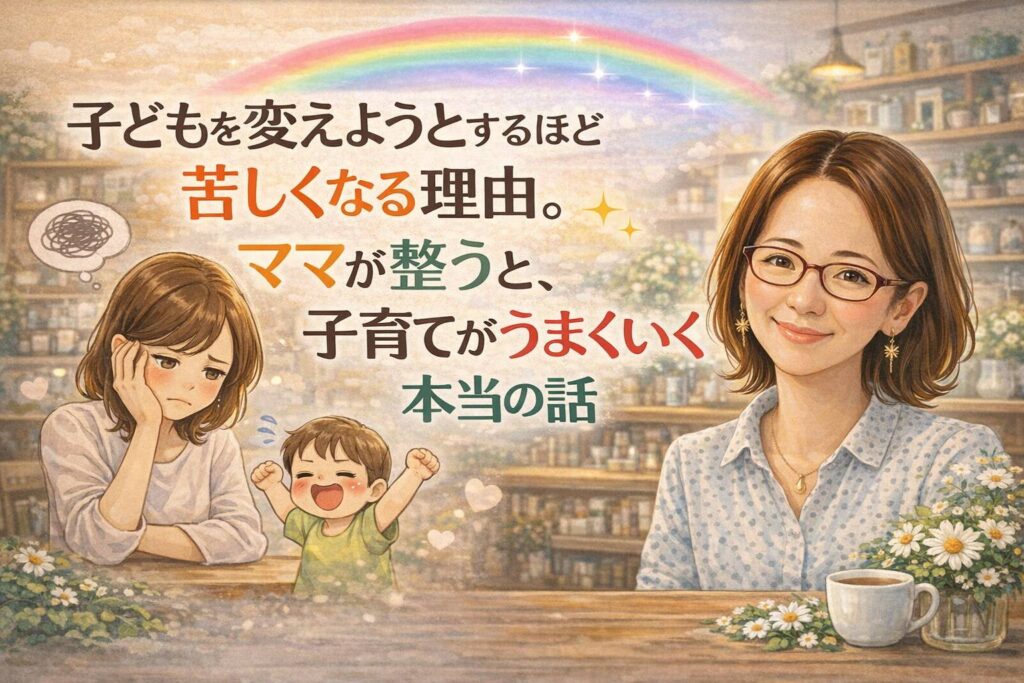 子どもを変えようとするほど苦しくなる理由。ママが整うと、子育てがうまくいく本当の話