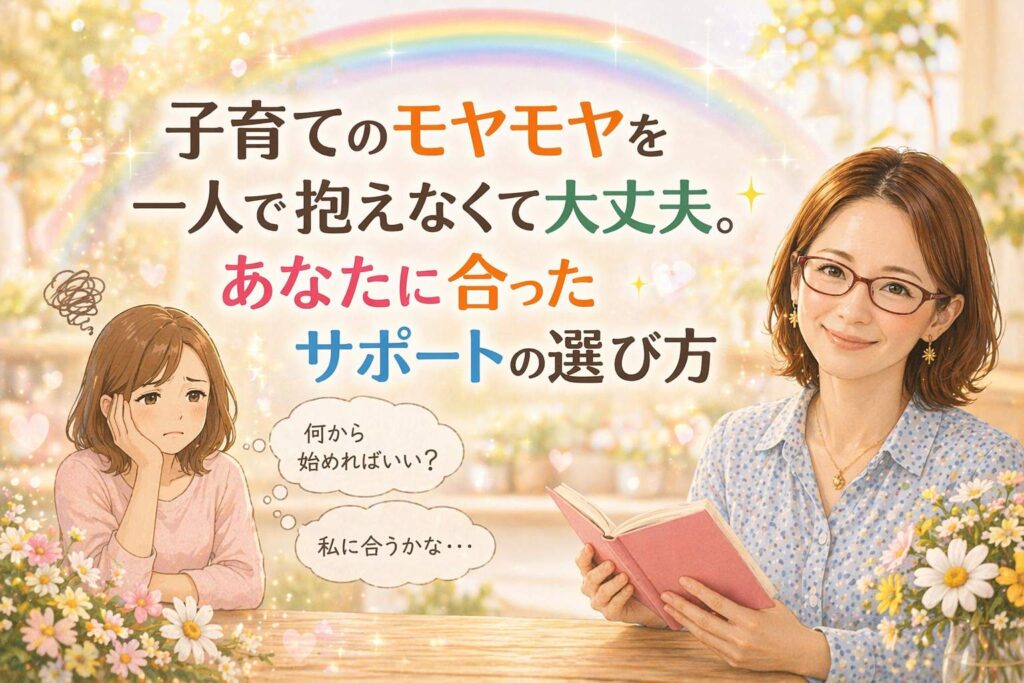 子育てのモヤモヤを一人で抱えなくて大丈夫。あなたに合ったサポートの選び方